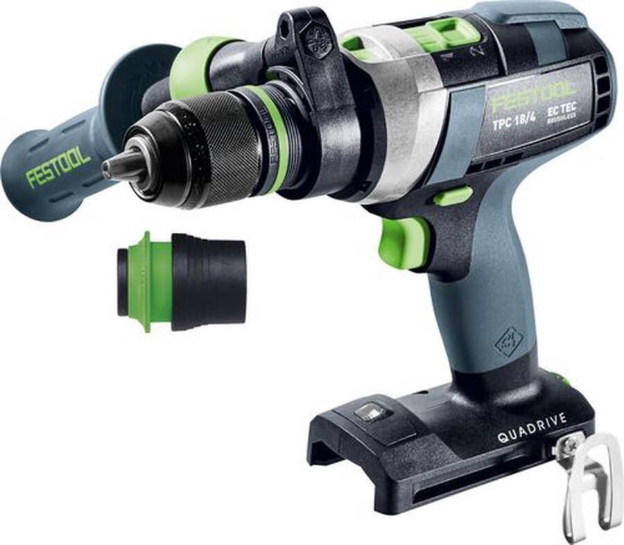 Festool TPC 18 4 I-Basic QUADRIVE Accu Klop- Schroefboormachine 18V Basic Body in Systainer 575604