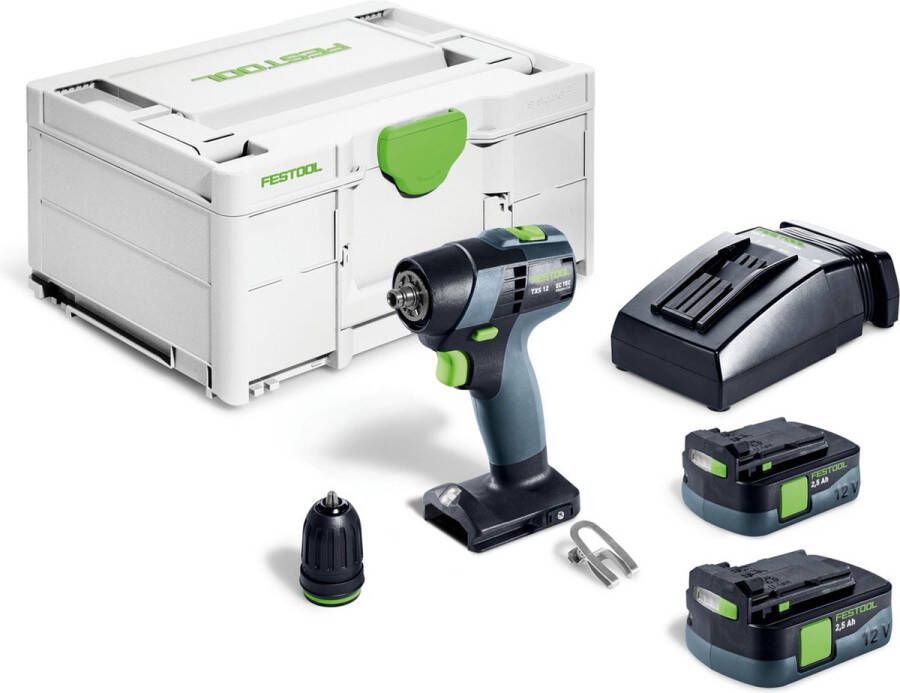 Festool TXS 12 2 5-Plus Accu Schroefboormachine 12V 2.5Ah in Systainer 576873