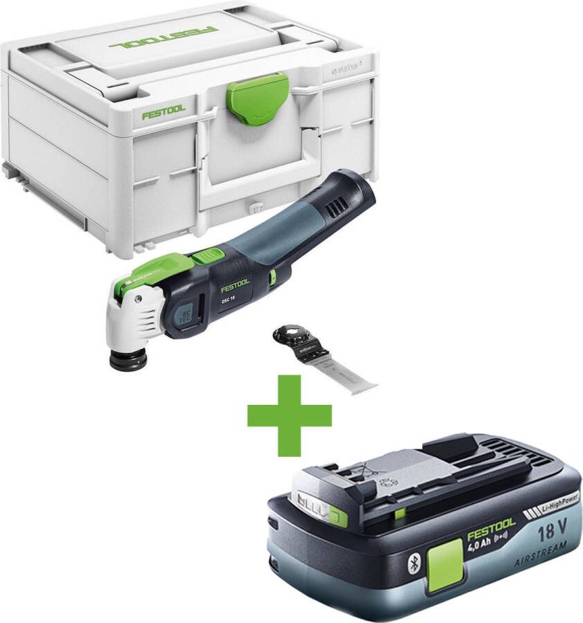 Festool VECTURO OSC 18 E-Basic 18V Li-Ion accu oscillerende multitool body in systainer koolborstelloos