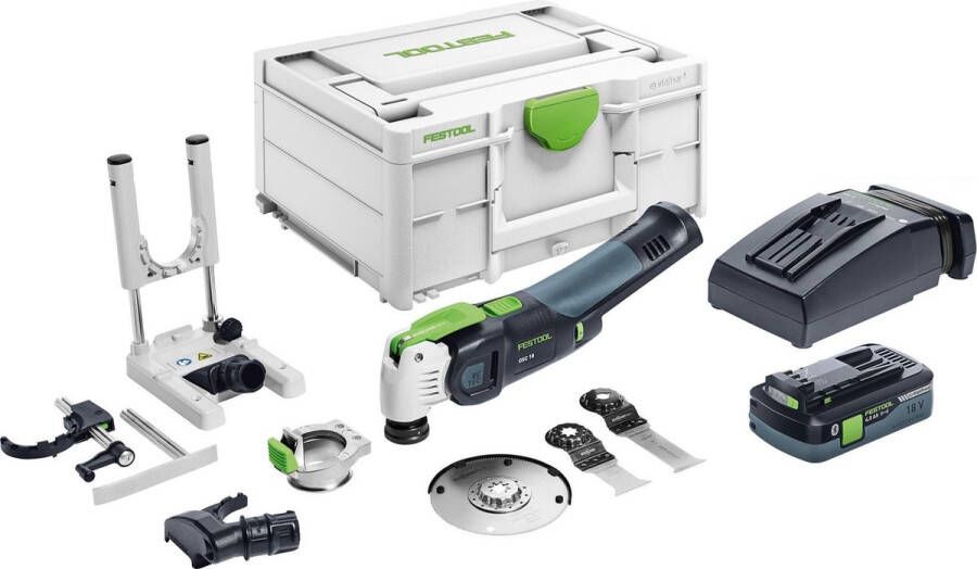 Festool VECTURO OSC 18 HPC4 0 EI-Set 18V Li-Ion accu oscillerende multitool set (1x 4 0Ah) in systainer koolborstelloos