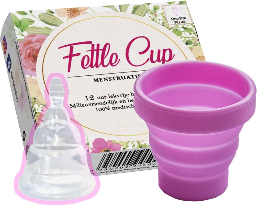 Fettle Cup Herbruikbare Menstruatiecup Maat M Roze