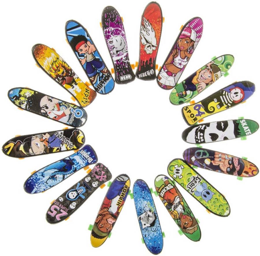 FG Fingerboard 6 Stuks Vinger Skateboard Voor Kinderen Uitdeelcadeau Traktatie Speelgoed