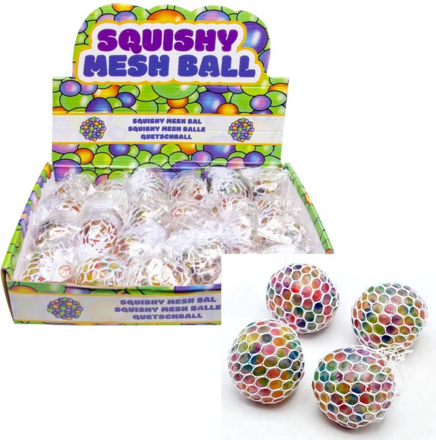 FG 4 STUKS Squishy Mesh Stressbal voor Kinderen Speelgoed