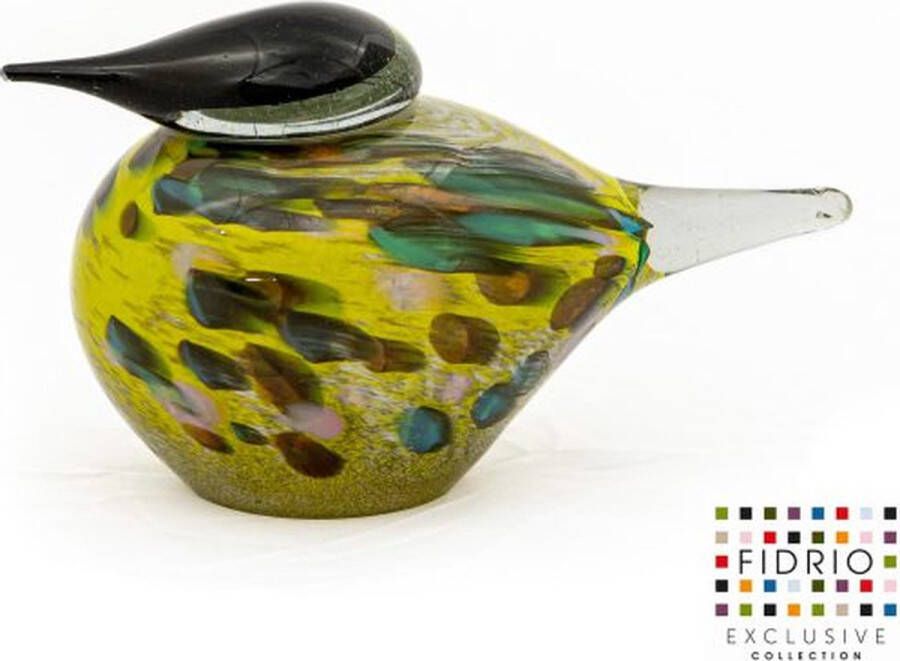 Fidrio Design Beeld Duckling SUNSHINE glas mondgeblazen diameter 20 cm
