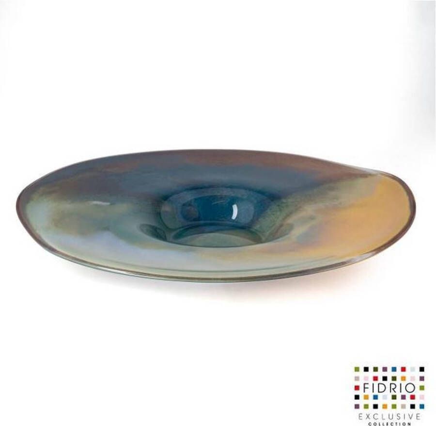 Fidrio Design bord Plate ATLANTIC glas mondgeblazen diameter 45 cm