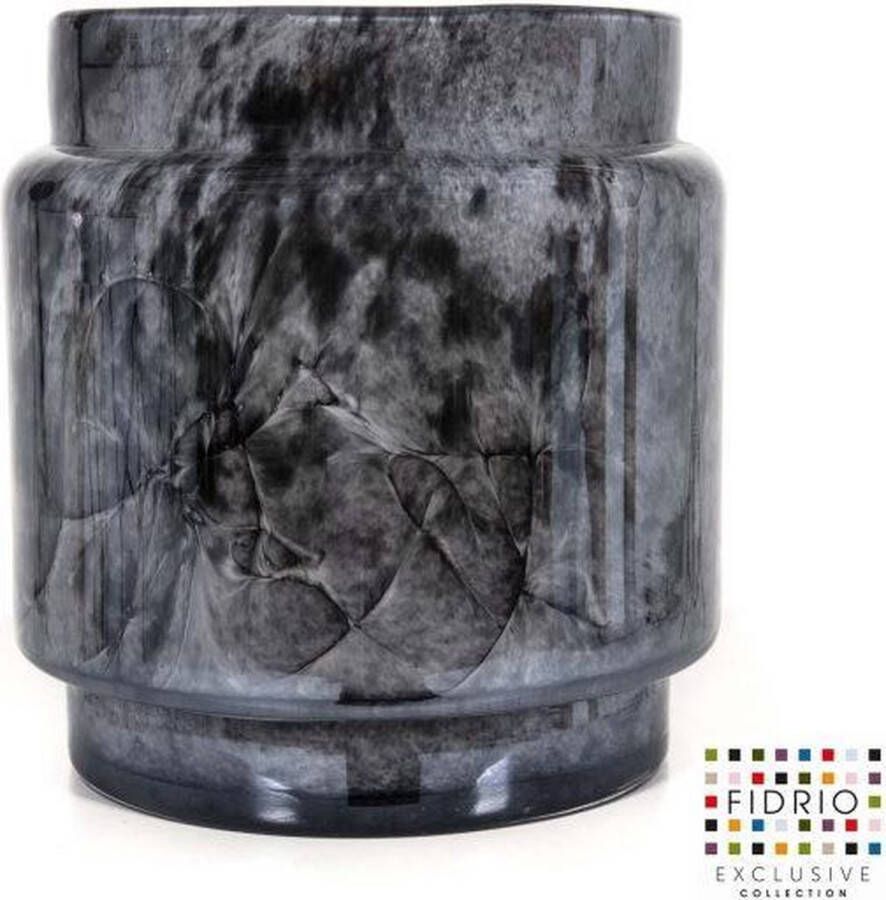 Fidrio Design pot Puccini NERO glas mondgeblazen diameter 17 cm hoogte 20 5 cm