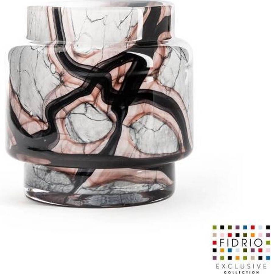 Fidrio Design pot Puccini ONYX FLAME glas mondgeblazen diameter 11 5 cm hoogte 15 cm