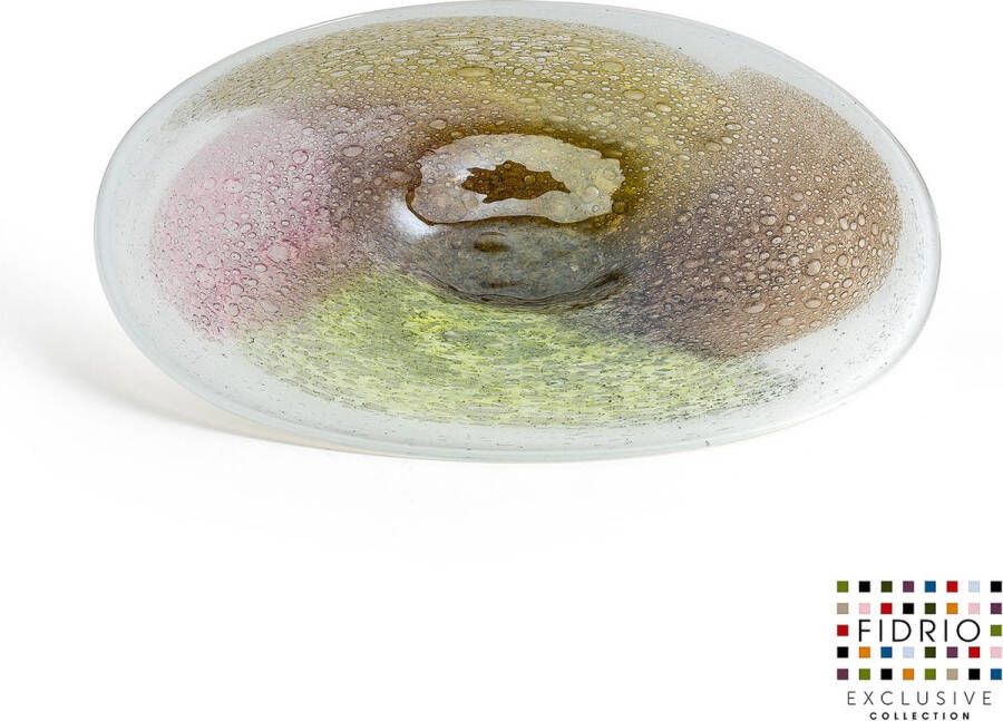 Fidrio Design Schaal Breeze PLATE DIAM glas mondgeblazen diameter 45 cm