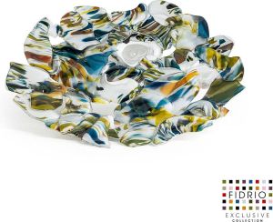 Fidrio Design Schaal Fusion Plate Round COLORI glas mondgeblazen diameter 40 cm