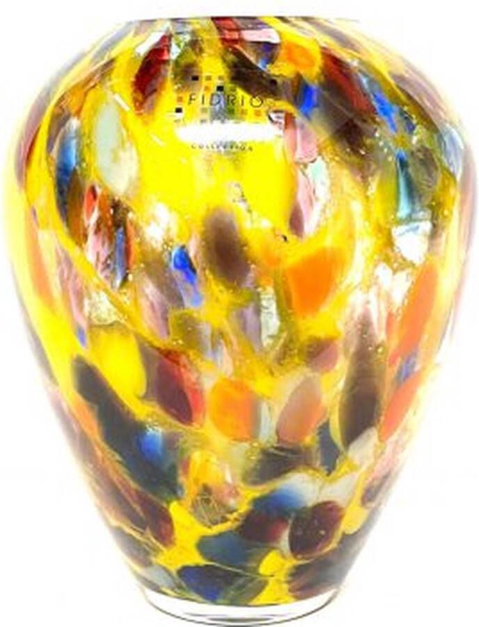 Fidrio Design Vaas Alore FIESTA glas mondgeblazen bloemenvaas hoogte 22 cm