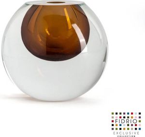 Fidrio Design Vaas Art Bol MASSIVE glas mondgeblazen bloemenvaas diameter 16 cm hoogte 18 cm