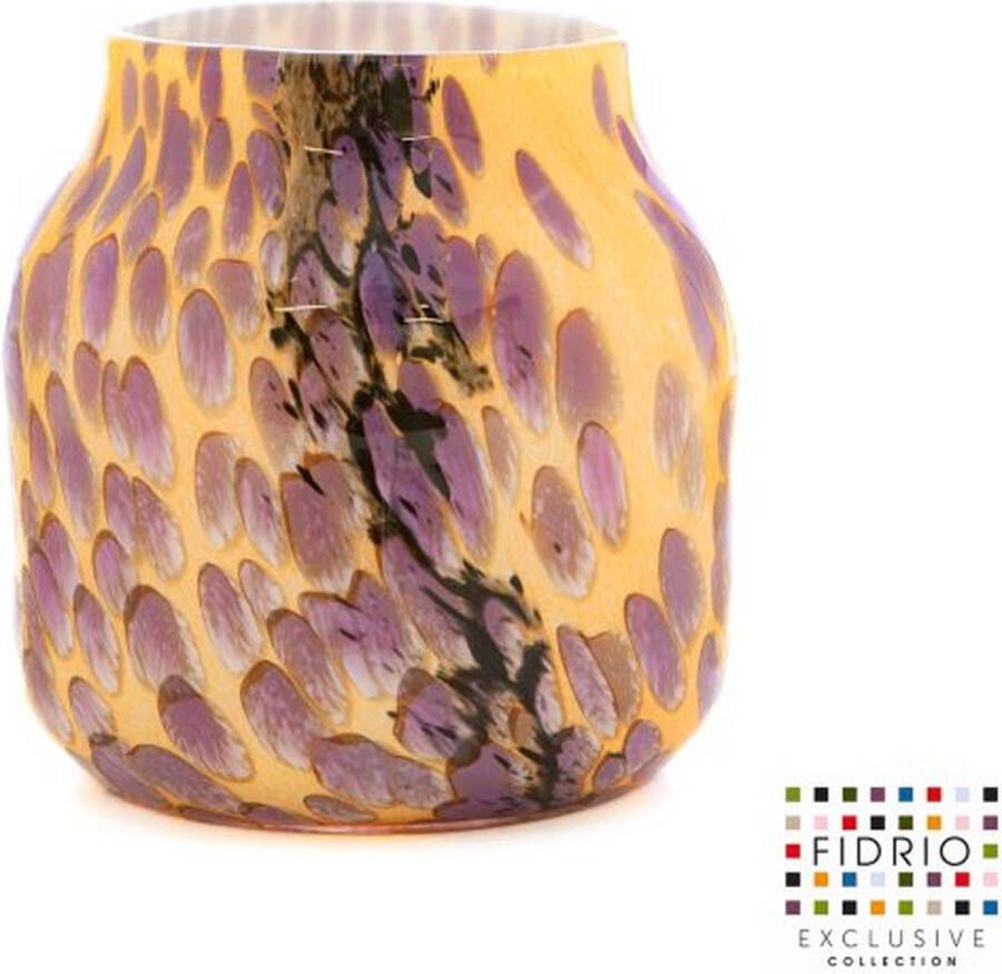Fidrio Design vaas Bloom TRICOLOR glas mondgeblazen bloemenvaas hoogte 20 cm