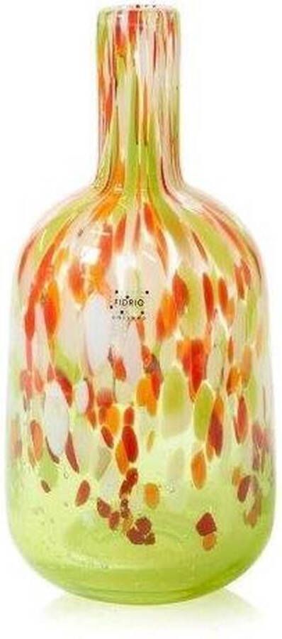 Fidrio Design vaas Bottle craft FOREST glas mondgeblazen hoogte 34 cm