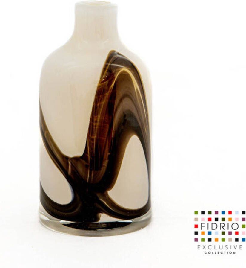 Fidrio Design Vaas Bottled BRUNO glas mondgeblazen bloemenvaas hoogte 16 cm