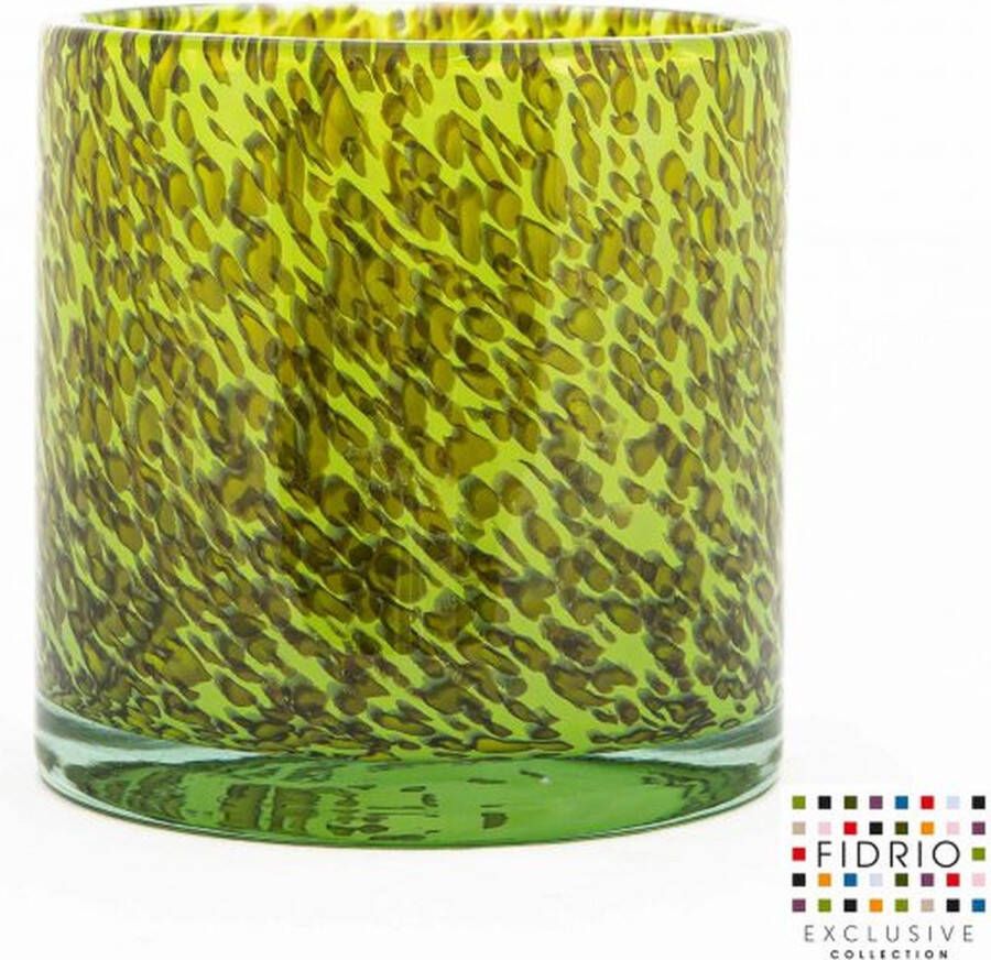 Fidrio Design Vaas Cilinder FROGGY glas mondgeblazen bloemenvaas diameter 17 cm hoogte 18 cm