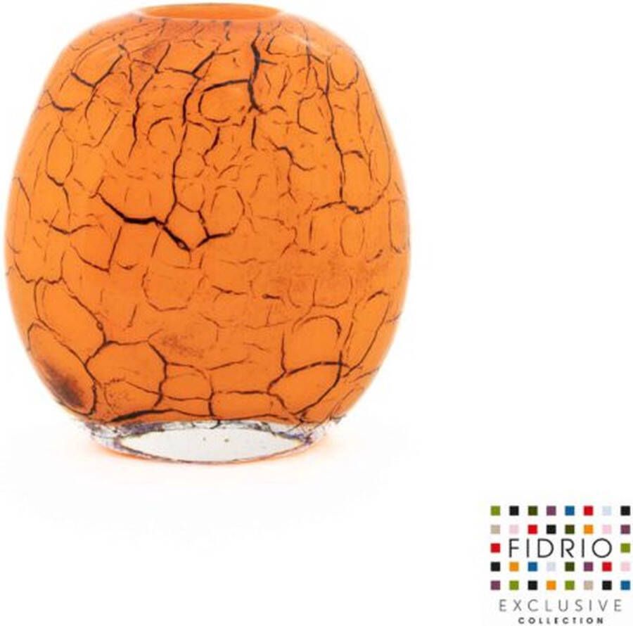 Fidrio Design vaas Coco ORGANGINA glas mondgeblazen bloemenvaas diameter 16 cm hoogte 17 cm