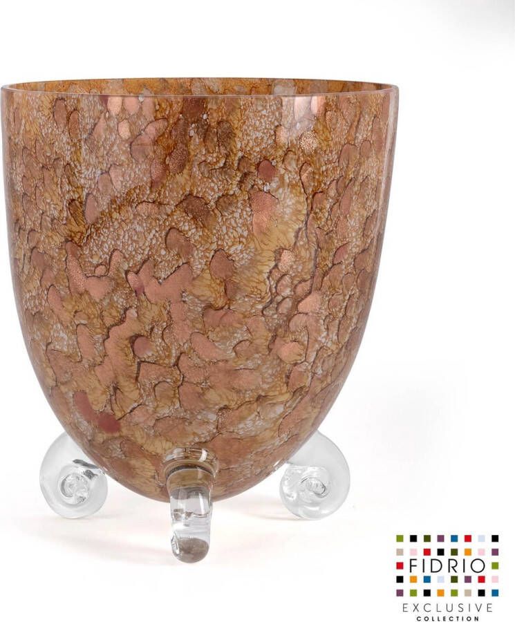 Fidrio Design vaas Escargot GOLD glas mondgeblazen hoogte 25 cm