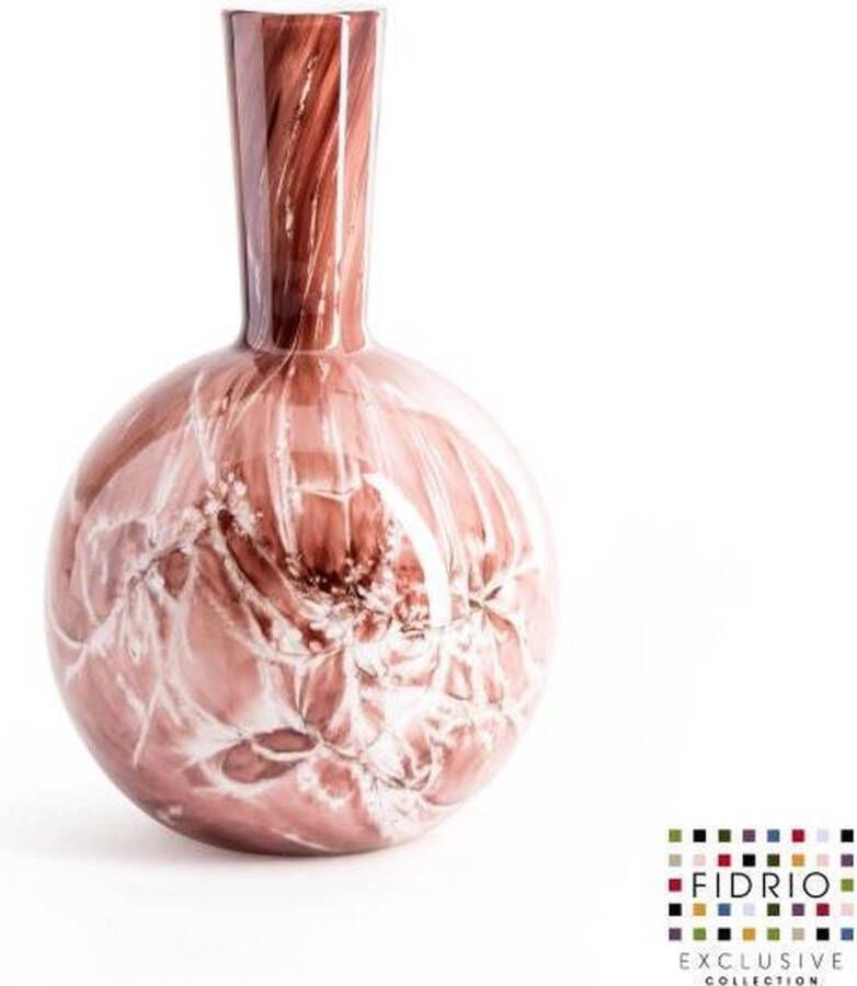 Fidrio Design vaas Globe medium MAUVE glas mondgeblazen bloemenvaas hoogte 26 cm
