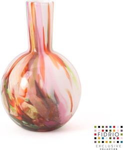 Fidrio Design vaas Globe MIXED COLOURS glas mondgeblazen hoogte 20 cm