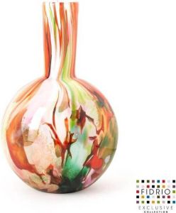 Fidrio Design vaas Globe MIXED COLOURS glas mondgeblazen hoogte 26 cm