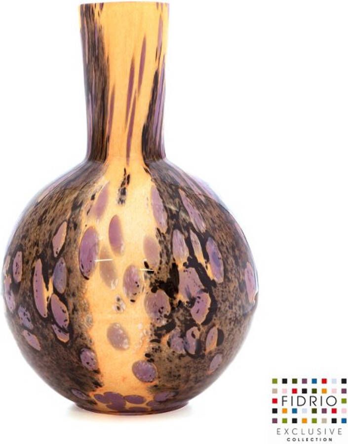 Fidrio Design vaas Globe TRICOLOR glas mondgeblazen bloemenvaas hoogte 40 cm