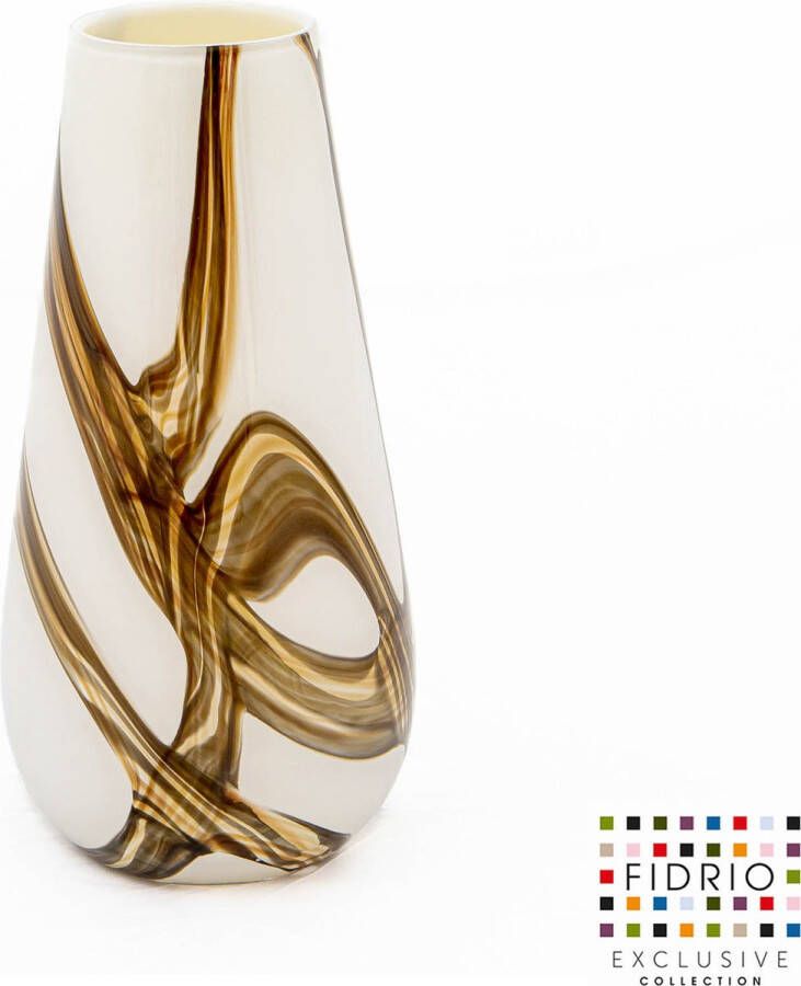Fidrio Design vaas GLORIOSA BRUNO glas mondgeblazen bloemenvaas diameter 0 cm hoogte 30 cm