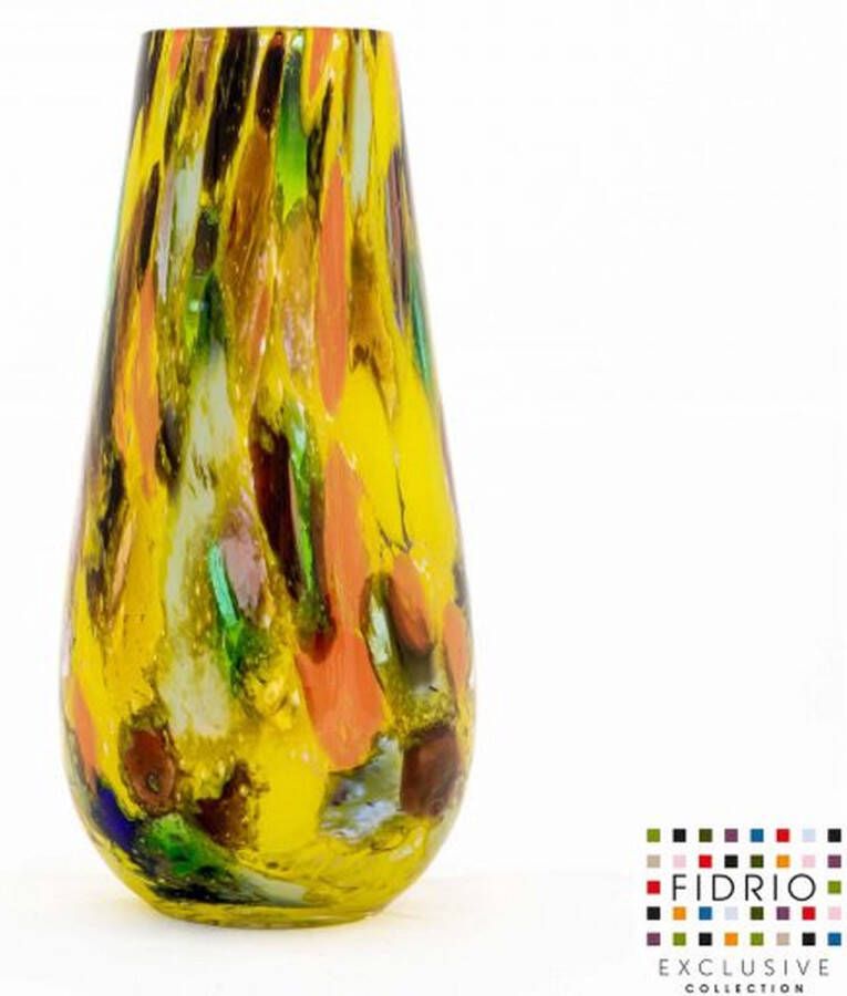 Fidrio Design Vaas Gloriosa FIESTA glas mondgeblazen bloemenvaas hoogte 22 cm