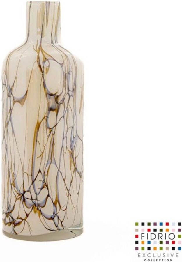 Fidrio Design vaas Luciano LIGHTENING glas mondgeblazen bloemenvaas hoogte 35 cm