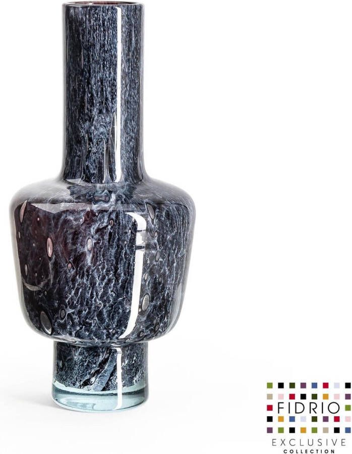 Fidrio Design Vaas Luna BLACK FOREST glas mondgeblazen bloemenvaas hoogte 40 cm