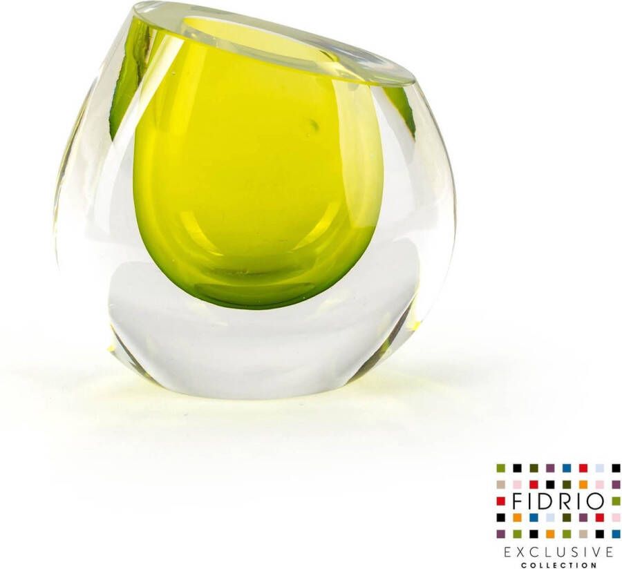 Fidrio Design vaas Mini vase Lime Massive glas mondgeblazen hoogte 11 5 cm