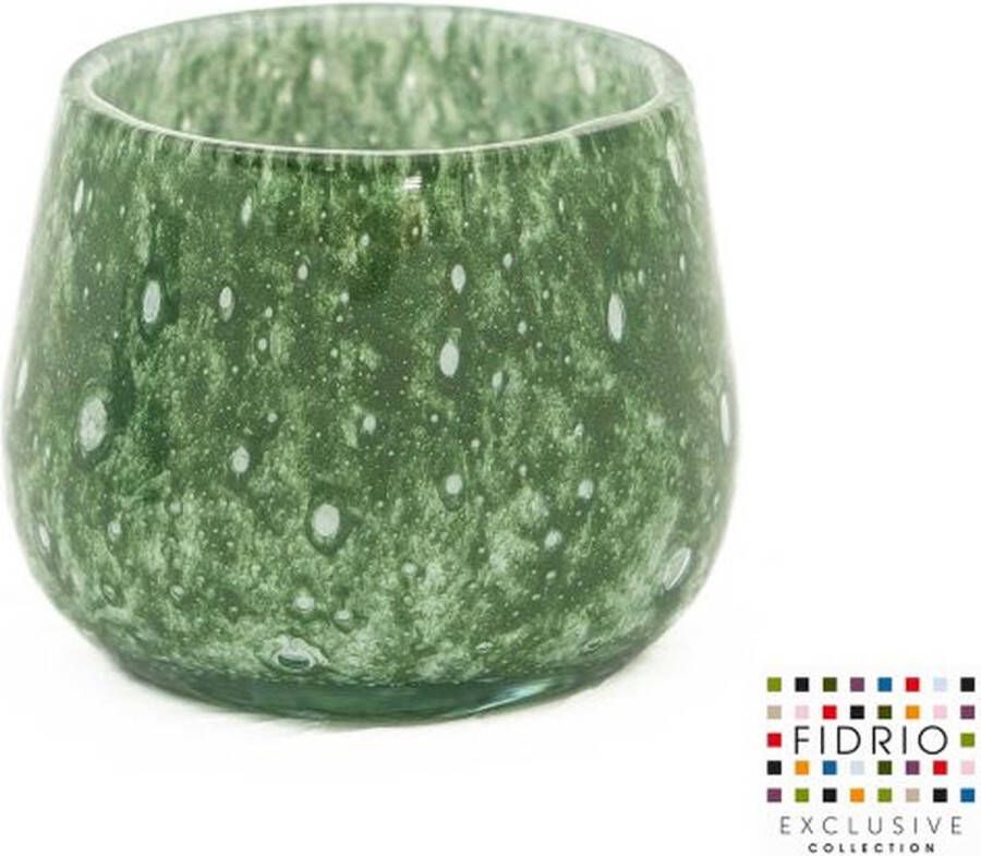 Fidrio Design Vaas MONTREAL BASIL glas mondgeblazen bloemenvaas diameter 12 cm hoogte 12 cm