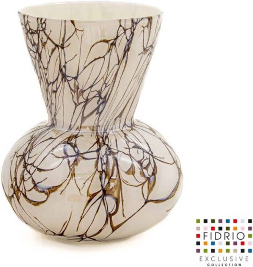 Fidrio Design vaas Napoli LIGHTENING glas mondgeblazen bloemenvaas hoogte 25 cm