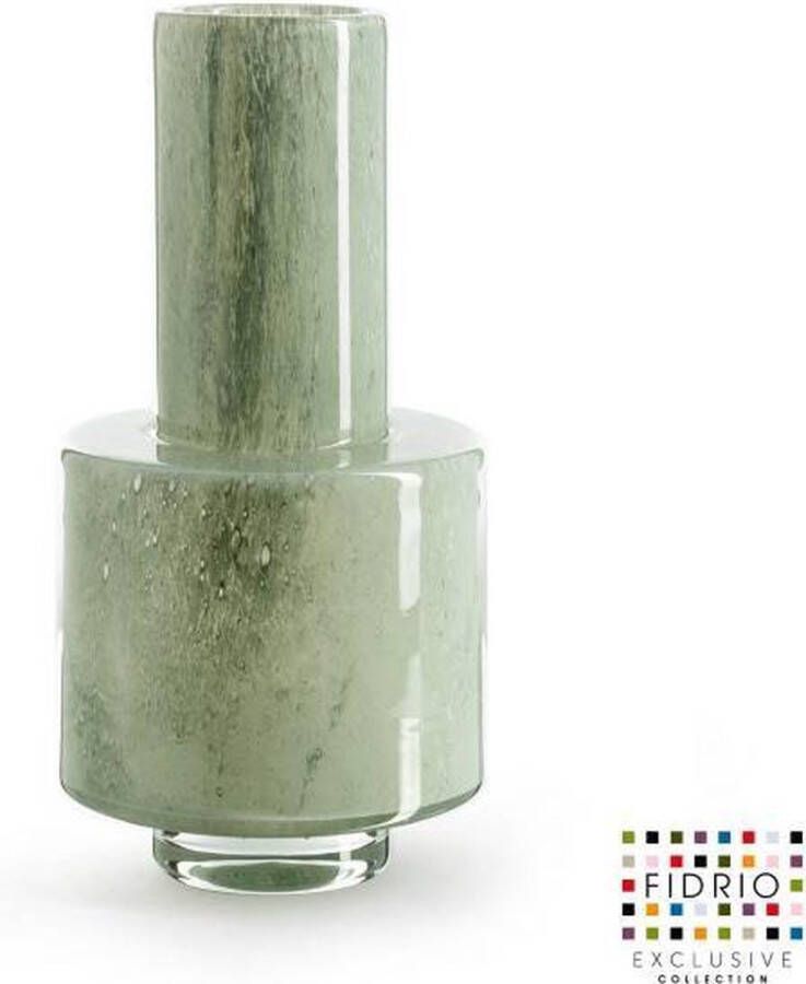 Fidrio Design vaas Nuovo MOSS glas mondgeblazen bloemenvaas diameter 18 cm hoogte 36 cm