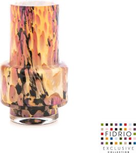 Fidrio Design Vaas Nuovo TRICOLOR glas mondgeblazen bloemenvaas hoogte 18 cm