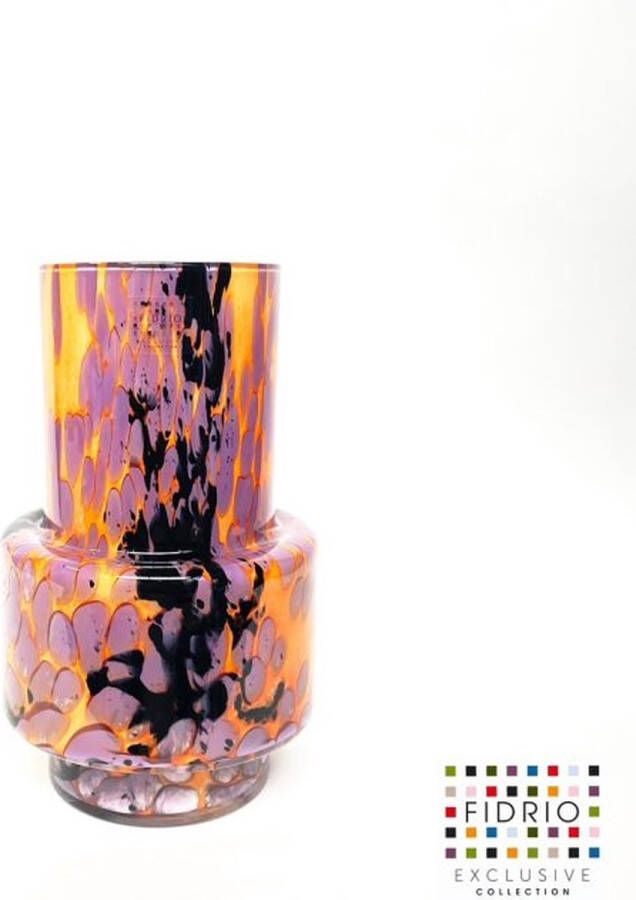 Fidrio Design Vaas Nuovo TRICOLOR glas mondgeblazen bloemenvaas hoogte 35 cm