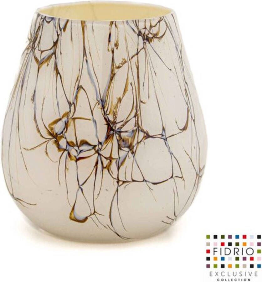 Fidrio Design vaas Oblique LIGHTENING glas mondgeblazen bloemenvaas hoogte 22 cm