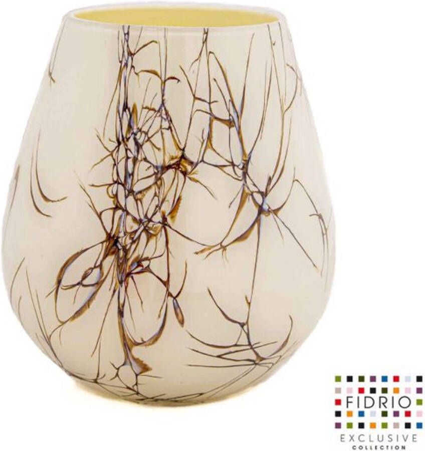 Fidrio Design vaas Oblique LIGHTENING glas mondgeblazen bloemenvaas hoogte 29 cm