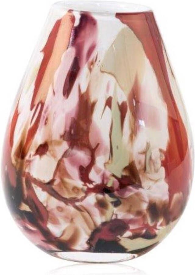 Fidrio Design vaas Organic EARTH glas mondgeblazen bloemenvaas hoogte 40 cm