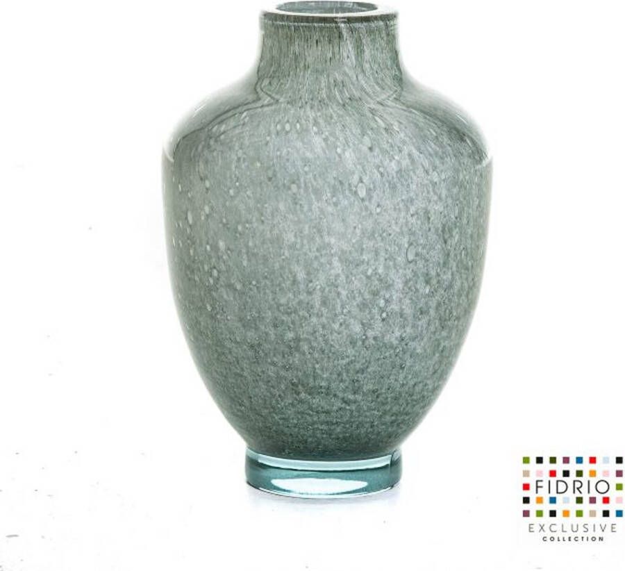 Fidrio Design Vaas Orion JADE glas mondgeblazen bloemenvaas diameter 20 cm hoogte 30 cm