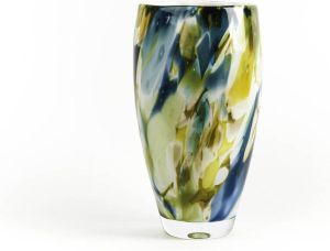 Fidrio Design Vaas Oval COLORI glas mondgeblazen bloemenvaas hoogte 40 cm