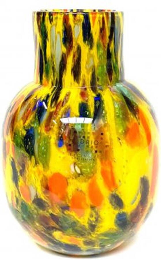 Fidrio Design Vaas Palermo Fiesta glas mondgeblazen bloemenvaas diameter 9 cm hoogte 25 cm