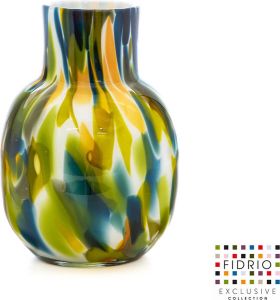 Fidrio Design Vaas Palermo Medium COLORI glas mondgeblazen bloemenvaas diameter 9 cm hoogte 25 cm
