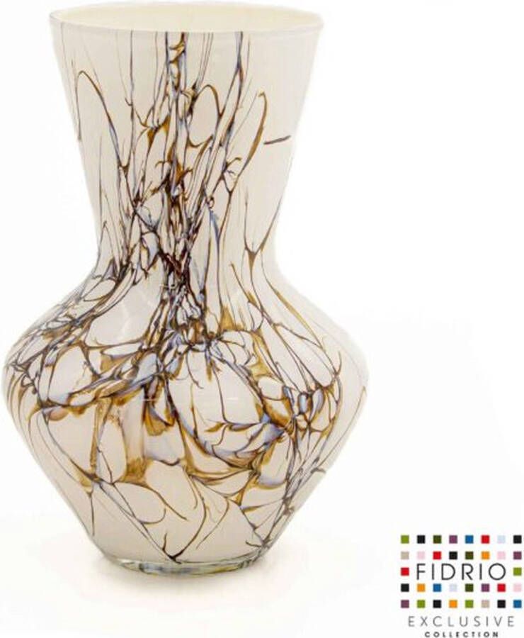 Fidrio Design Vaas Parma LIGHTENING glas mondgeblazen bloemenvaas hoogte 28 cm
