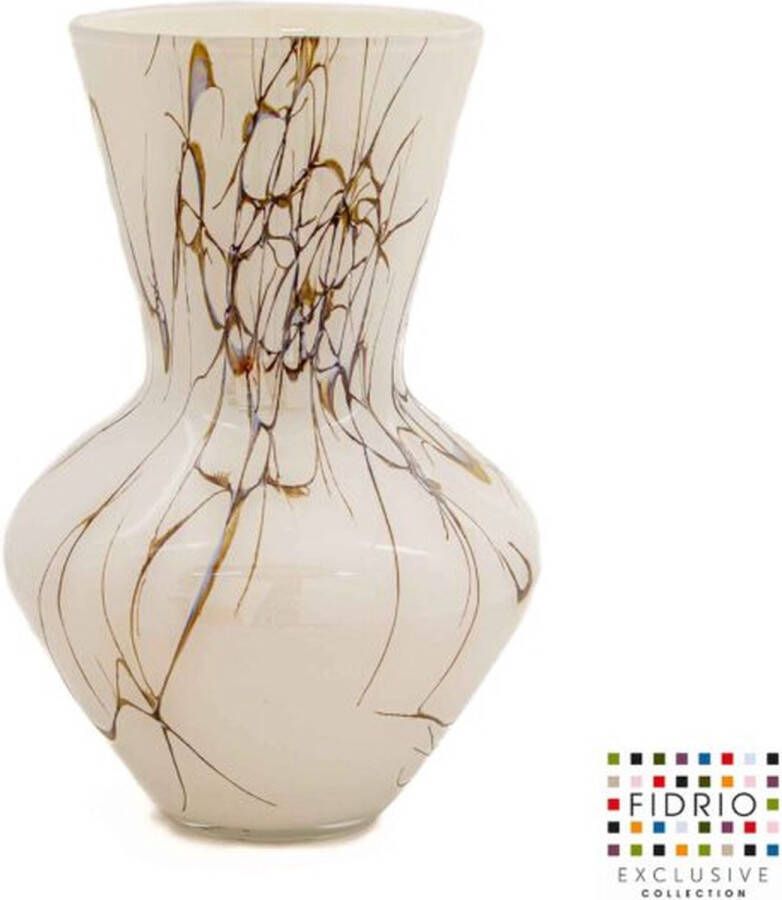 Fidrio Design Vaas Parma LIGHTENING glas mondgeblazen bloemenvaas hoogte 36 cm
