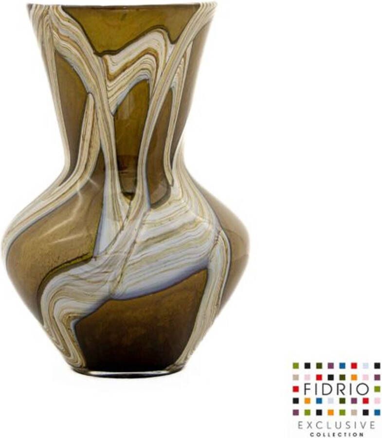 Fidrio Design vaas Parma TUNDRA glas mondgeblazen bloemenvaas hoogte 28 cm