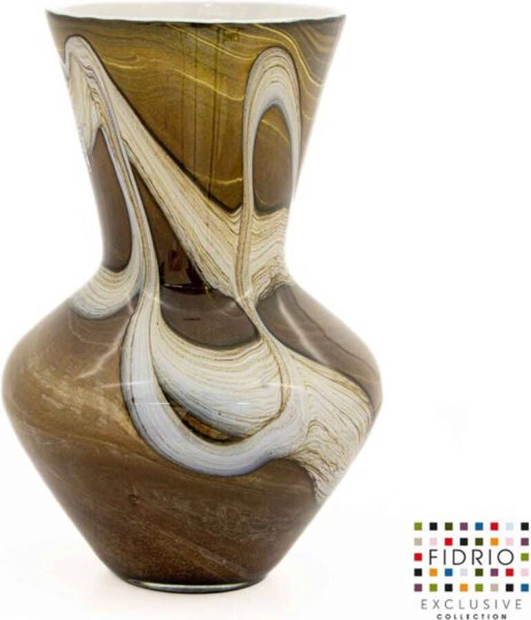 Fidrio Design vaas Parma TUNDRA glas mondgeblazen bloemenvaas hoogte 36 cm