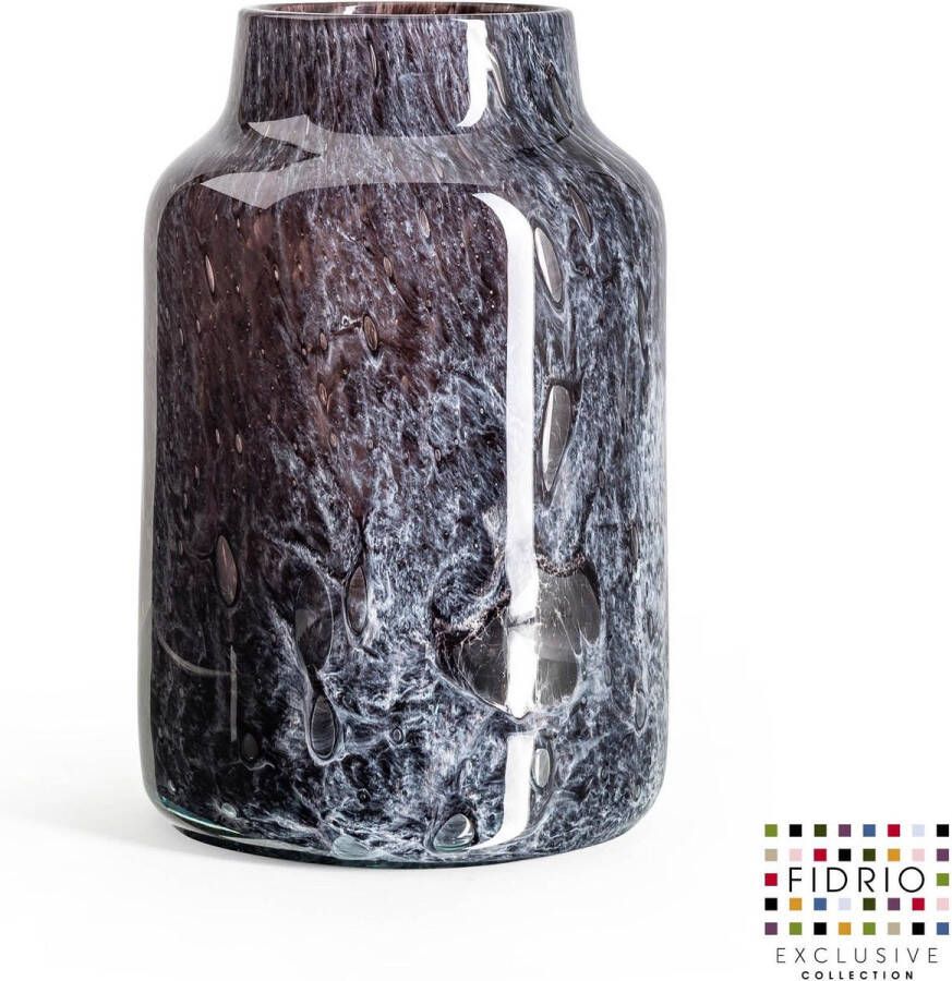 Fidrio Design Vaas Pax BLACK FOREST glas mondgeblazen bloemenvaas diameter 19 cm hoogte 29 cm