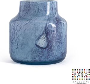 Fidrio Design Vaas Pax PURPLE BLUE glas mondgeblazen bloemenvaas diameter 19 cm hoogte 20 cm