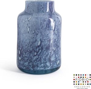 Fidrio Design Vaas Pax PURPLE BLUE glas mondgeblazen bloemenvaas diameter 19 cm hoogte 29 cm