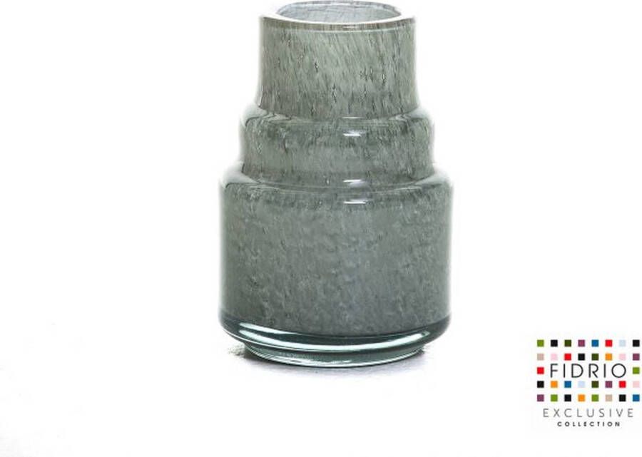 Fidrio Design Vaas Torch JADE glas mondgeblazen bloemenvaas diameter 8 cm hoogte 20 cm